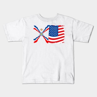 Assyrian American Flags Kids T-Shirt